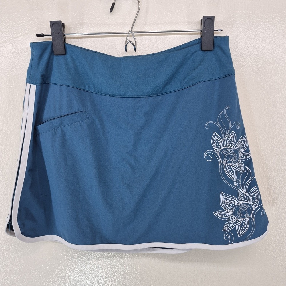 Athleta Swift Athletic Skort Skirt Womens 6 Teal White Floral Y2K Sporty